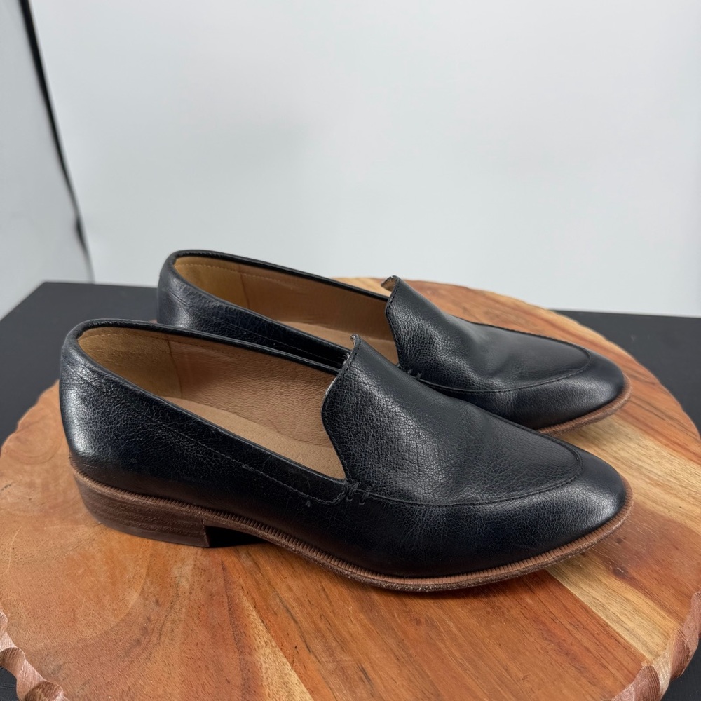 Madewell The Frances Loafer H2419 black leather sz 5